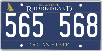 RI license plate 565568