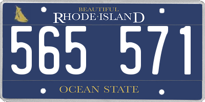 RI license plate 565571