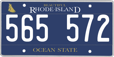RI license plate 565572