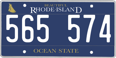 RI license plate 565574