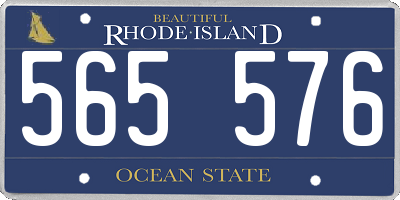 RI license plate 565576