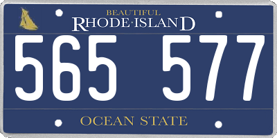 RI license plate 565577