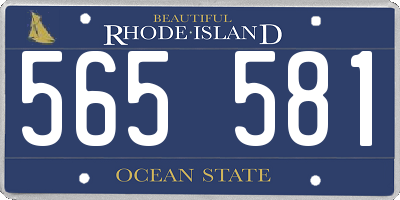 RI license plate 565581
