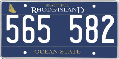 RI license plate 565582