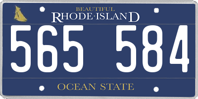 RI license plate 565584