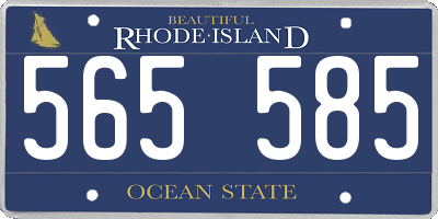 RI license plate 565585