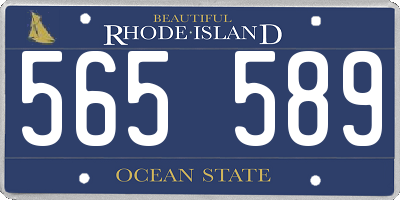 RI license plate 565589