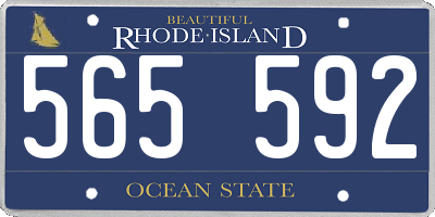 RI license plate 565592