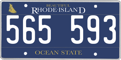 RI license plate 565593
