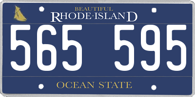 RI license plate 565595