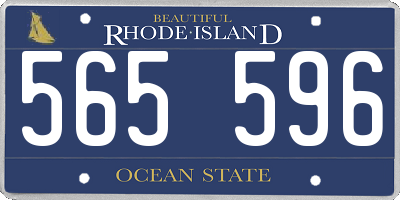 RI license plate 565596