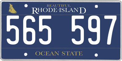 RI license plate 565597