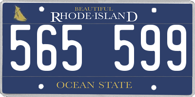 RI license plate 565599