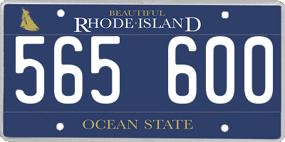 RI license plate 565600