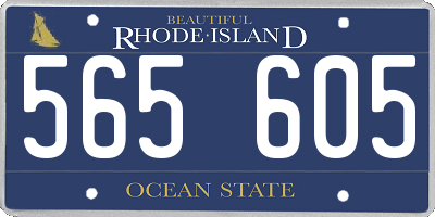 RI license plate 565605