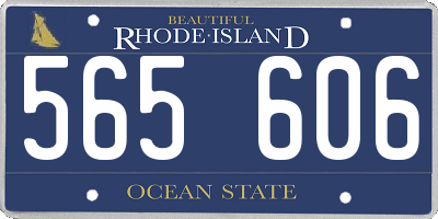 RI license plate 565606