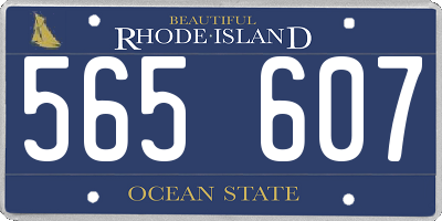 RI license plate 565607