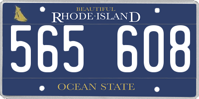 RI license plate 565608