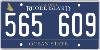 RI license plate 565609