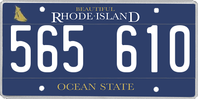 RI license plate 565610