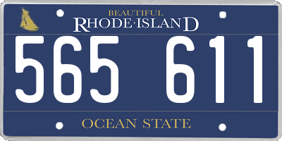 RI license plate 565611