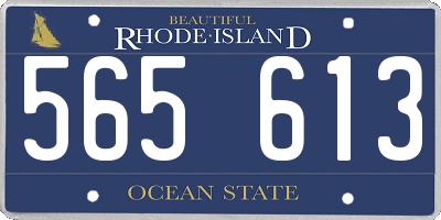 RI license plate 565613