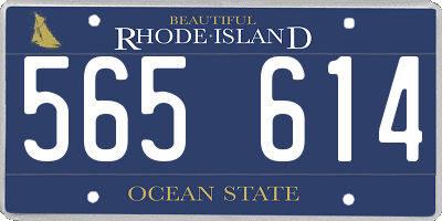 RI license plate 565614