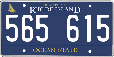 RI license plate 565615