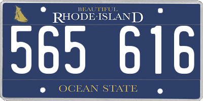 RI license plate 565616