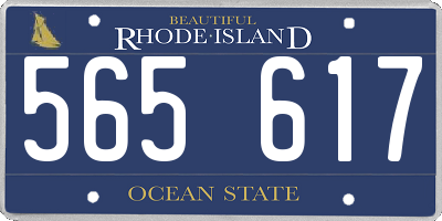 RI license plate 565617
