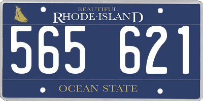 RI license plate 565621