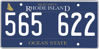 RI license plate 565622