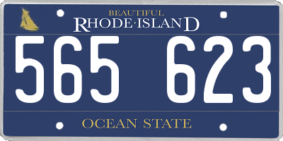 RI license plate 565623