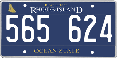 RI license plate 565624