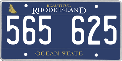 RI license plate 565625