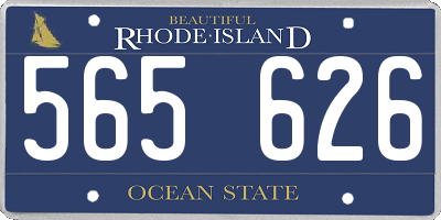 RI license plate 565626