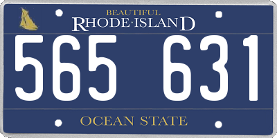 RI license plate 565631