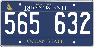 RI license plate 565632