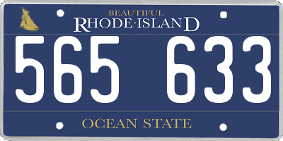 RI license plate 565633