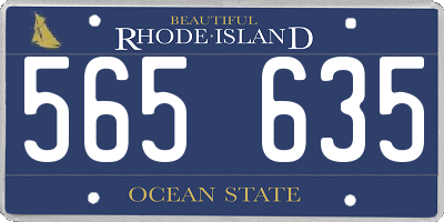 RI license plate 565635