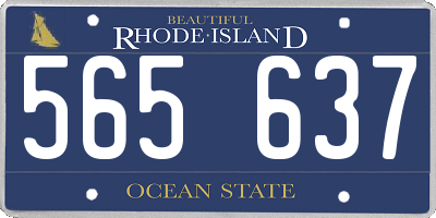 RI license plate 565637