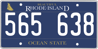 RI license plate 565638