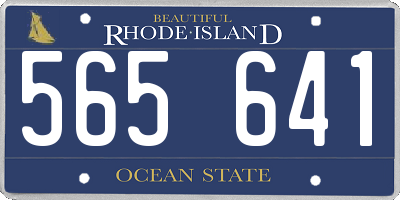 RI license plate 565641