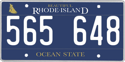 RI license plate 565648