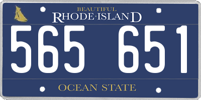 RI license plate 565651