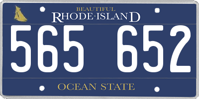 RI license plate 565652
