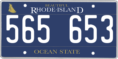 RI license plate 565653