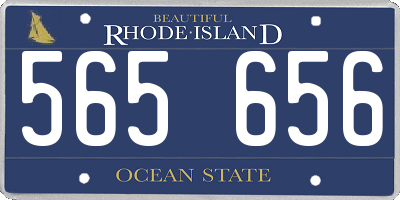 RI license plate 565656