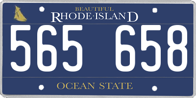 RI license plate 565658