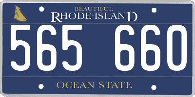 RI license plate 565660